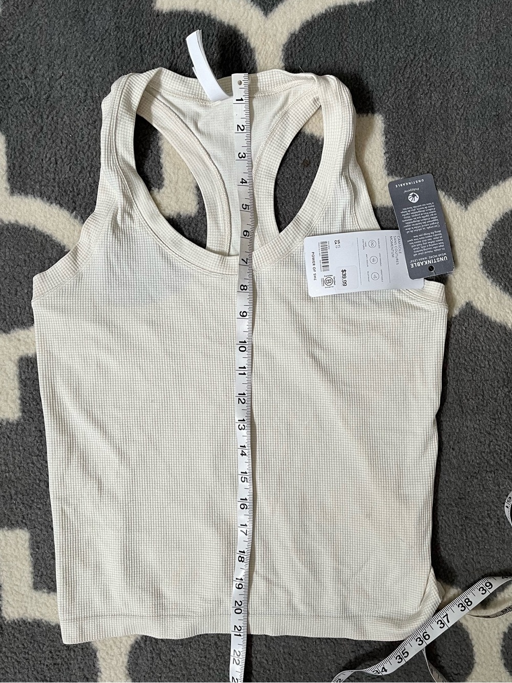 Athleta White Racerback Tank Top